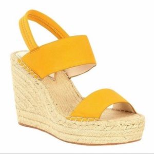 KATHERINE KELLY SUNFLOWER YELLOW ORLA SANDY WEDGES